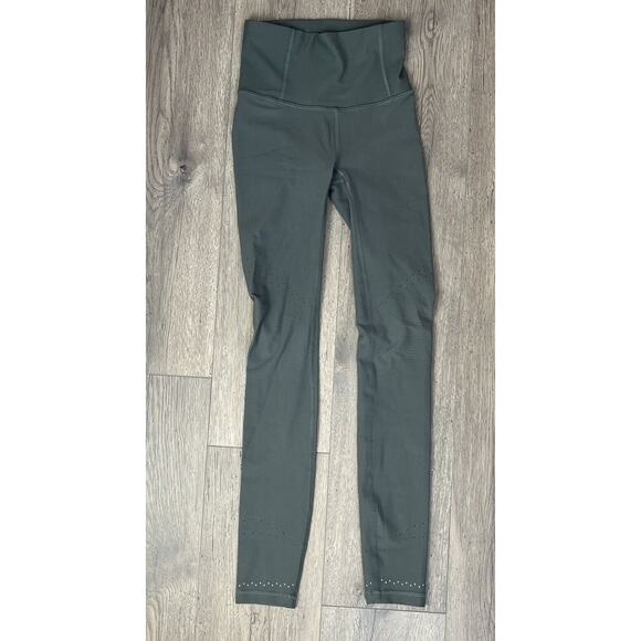 Lululemon Women’s In Focus Run Tight Sense Knit Army Green Size 2 - Picture 8 of 10